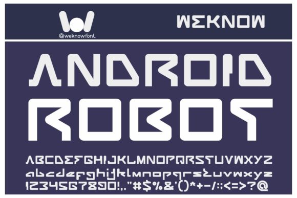 Android Robot: A Techno-Styled Font for Editorial Identity
