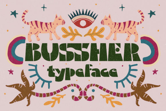 Bussher: Your Go-To Bold Display Font for Creative Products