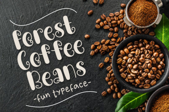 Forest Coffee Beans: A Display Font for Unique Branding