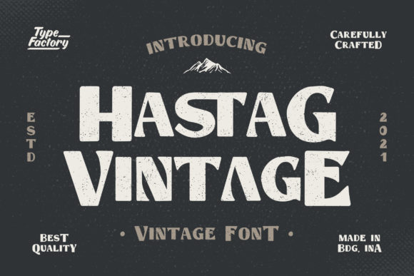 Hastag Vintage: A Bold Display Font for Impactful Design