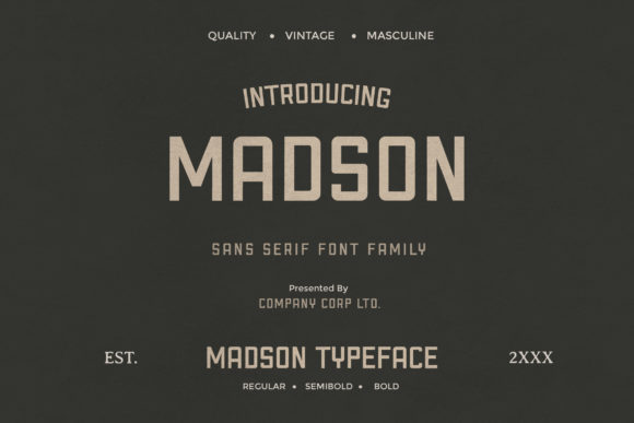 Madson: A Futuristic Font for Building Your Business Brand