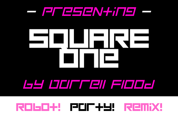Square One Font: A Robotic Display Typeface for Bold Branding